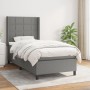Cama box spring con colchón tela gris oscuro 100x200 cm de vidaXL, Camas y somieres - Ref: Foro24-3131410, Precio: 377,48 €, ...