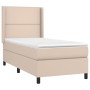 Cama box spring con colchón cuero sintético capuchino 100x200cm de vidaXL, Camas y somieres - Ref: Foro24-3132428, Precio: 34...