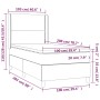 Cama box spring con colchón cuero sintético capuchino 100x200cm de vidaXL, Camas y somieres - Ref: Foro24-3132428, Precio: 34...