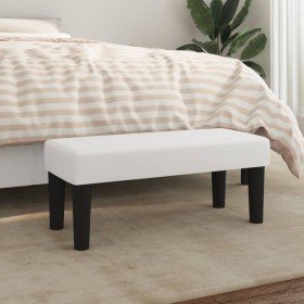 Banco de cuero sintético blanco 70x30x30 cm en Bancos | Comprar online en Foru.es