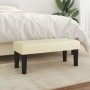 Banco de cuero sintético color crema 70x30x30 cm en Bancos | Comprar online en Foru.es