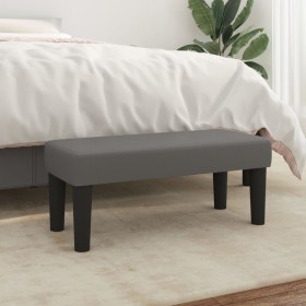 Banco de cuero sintético gris 70x30x30 cm en Bancos | Comprar online en Foru.es