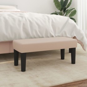 Banco de cuero sintético color capuchino 70x30x30 cm en Bancos | Comprar online en Foru.es