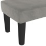 Banco de terciopelo gris claro 70x30x30 cm en Bancos | Comprar online en Foru.es