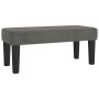 Banco de terciopelo gris oscuro 70x30x30 cm en Bancos | Comprar online en Foru.es
