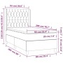 Cama box spring con colchón tela azul 90x200 cm de vidaXL, Camas y somieres - Ref: Foro24-3132207, Precio: 382,92 €, Descuent...