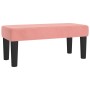 Banco de terciopelo rosa 70x30x30 cm en Bancos | Comprar online en Foru.es