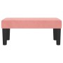 Banco de terciopelo rosa 70x30x30 cm en Bancos | Comprar online en Foru.es