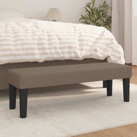 Banco de tela gris taupe 100x30x30 cm en Bancos | Comprar online en Foru.es