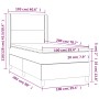 Cama box spring con colchón terciopelo gris claro 100x200 cm de vidaXL, Camas y somieres - Ref: Foro24-3132603, Precio: 317,6...