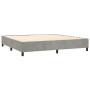 Cama box spring con colchón terciopelo gris claro 200x200 cm de vidaXL, Camas y somieres - Ref: Foro24-3132939, Precio: 627,1...
