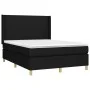 Box spring bed with black fabric mattress 140x190 cm by vidaXL, Beds and slatted bases - Ref: Foro24-3131827, Price: 488,21 €...
