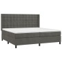 Cama box spring con colchón terciopelo gris oscuro 200x200 cm de vidaXL, Camas y somieres - Ref: Foro24-3132940, Precio: 619,...