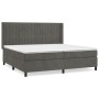 Cama box spring con colchón terciopelo gris oscuro 200x200 cm de vidaXL, Camas y somieres - Ref: Foro24-3132820, Precio: 634,...