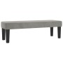 Banco de terciopelo gris claro 100x30x30 cm en Bancos | Comprar online en Foru.es