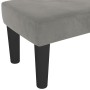 Banco de terciopelo gris claro 100x30x30 cm en Bancos | Comprar online en Foru.es