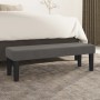 Banco de terciopelo gris oscuro 100x30x30 cm en Bancos | Comprar online en Foru.es