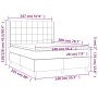 Cama box spring con colchón terciopelo gris claro 140x200 cm de vidaXL, Camas y somieres - Ref: Foro24-3132681, Precio: 500,0...