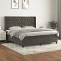 Box spring bed with dark gray velvet mattress 180x200 cm by vidaXL, Beds and slatted bases - Ref: Foro24-3132874, Price: 599,...