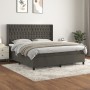 Cama box spring con colchón terciopelo gris oscuro 180x200 cm de vidaXL, Camas y somieres - Ref: Foro24-3132874, Precio: 610,...