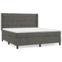 Cama box spring con colchón terciopelo gris oscuro 180x200 cm de vidaXL, Camas y somieres - Ref: Foro24-3132874, Precio: 610,...
