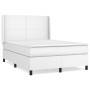 Cama box spring con colchón cuero sintético blanco 140x190 cm de vidaXL, Camas y somieres - Ref: Foro24-3132376, Precio: 552,...