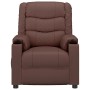 Sillón reclinable de cuero sintético marrón en Sillones | Comprar online en Foru.es