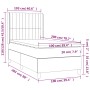 Cama box spring con colchón terciopelo gris oscuro 100x200 cm de vidaXL, Camas y somieres - Ref: Foro24-3132784, Precio: 362,...