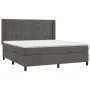Box spring bed with dark gray velvet mattress 160x200 cm by vidaXL, Beds and slatted bases - Ref: Foro24-3132808, Price: 511,...