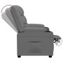 Sillón reclinable de cuero sintético gris en Sillones | Comprar online en Foru.es