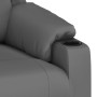 Sillón reclinable de cuero sintético gris en Sillones | Comprar online en Foru.es