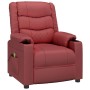 Sillón reclinable de cuero sintético rojo tinto en Sillones | Comprar online en Foru.es