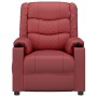 Sillón reclinable de cuero sintético rojo tinto en Sillones | Comprar online en Foru.es