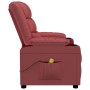 Sillón reclinable de cuero sintético rojo tinto en Sillones | Comprar online en Foru.es