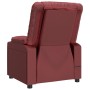 Sillón reclinable de cuero sintético rojo tinto en Sillones | Comprar online en Foru.es