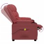Sillón reclinable de cuero sintético rojo tinto en Sillones | Comprar online en Foru.es
