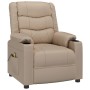 Sillón reclinable de cuero sintético color capuchino en Sillones | Comprar online en Foru.es