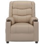 Sillón reclinable de cuero sintético color capuchino en Sillones | Comprar online en Foru.es