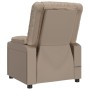 Sillón reclinable de cuero sintético color capuchino en Sillones | Comprar online en Foru.es