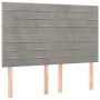 Cama box spring con colchón terciopelo gris claro 140x200 cm de vidaXL, Camas y somieres - Ref: Foro24-3132741, Precio: 484,9...