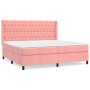 Cama box spring con colchón terciopelo rosa 200x200 cm de vidaXL, Camas y somieres - Ref: Foro24-3132884, Precio: 673,04 €, D...