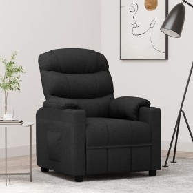 Sillón reclinable de tela negro en Sillones | Comprar online en Foru.es