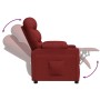 Sillón reclinable de tela rojo tinto en Sillones | Comprar online en Foru.es