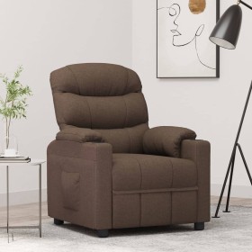 Sillón reclinable de tela marrón en Sillones | Comprar online en Foru.es