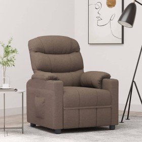 Sillón reclinable de tela gris taupe en Sillones | Comprar online en Foru.es