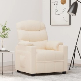 Sillón reclinable de tela crema en Sillones | Comprar online en Foru.es