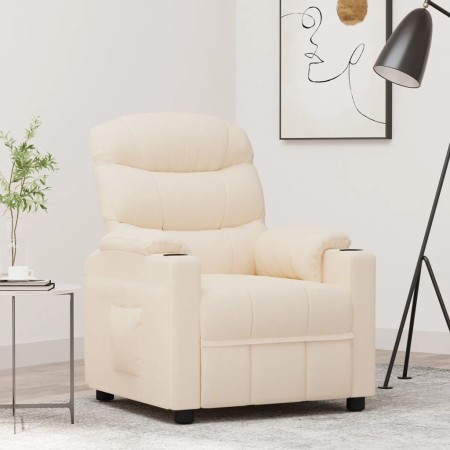 Sillón reclinable de tela crema en Sillones | Comprar online en Foru.es