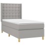 Cama box spring con colchón tela gris claro 90x200 cm de vidaXL, Camas y somieres - Ref: Foro24-3132281, Precio: 352,21 €, De...