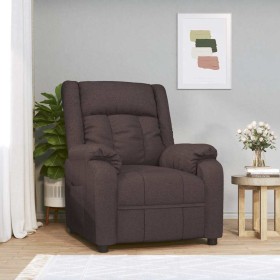 Sillón reclinable Marrón oscuro 82 x 93 x 96 cm tela en Sillones | Comprar online en Foru.es