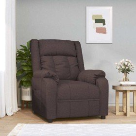 Sillón reclinable Marrón oscuro 82 x 93 x 96 cm tela en Sillones | Comprar online en Foru.es